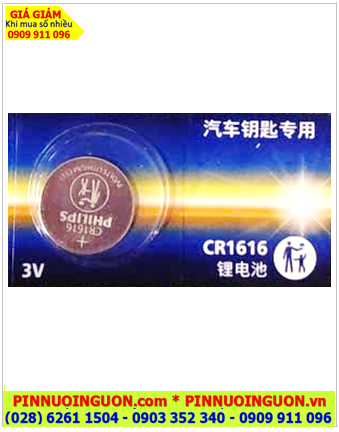 Pin CR1616 _Pin Philips CR1616; Pin 3v lithium Philips CR1616 chính hãng  